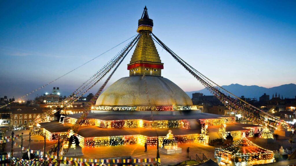 the Buddha stupa in Kathmandu , Nepal