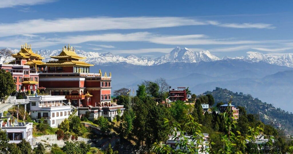 Kathmandu , Nepal under the blue sky